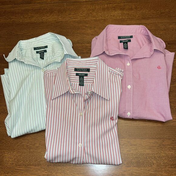 Lauren Ralph Lauren Other - Lot Of 3 Ralph Lauren Button Shirt Men's XL Non-Iron Plaid Long Sleeve